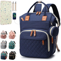 Versatile Diaper Bag Backpack with Changing Pad & Pacifier Case for Parents 11