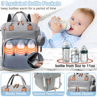 Versatile Diaper Bag Backpack with Changing Pad & Pacifier Case for Parents 3