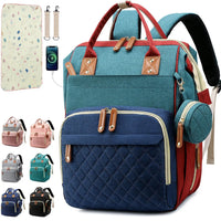 Versatile Diaper Bag Backpack with Changing Pad & Pacifier Case for Parents 9