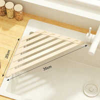 Versatile Foldable Drain Rack - Adjustable Kitchen Sink Organizer with Towel Bar 15