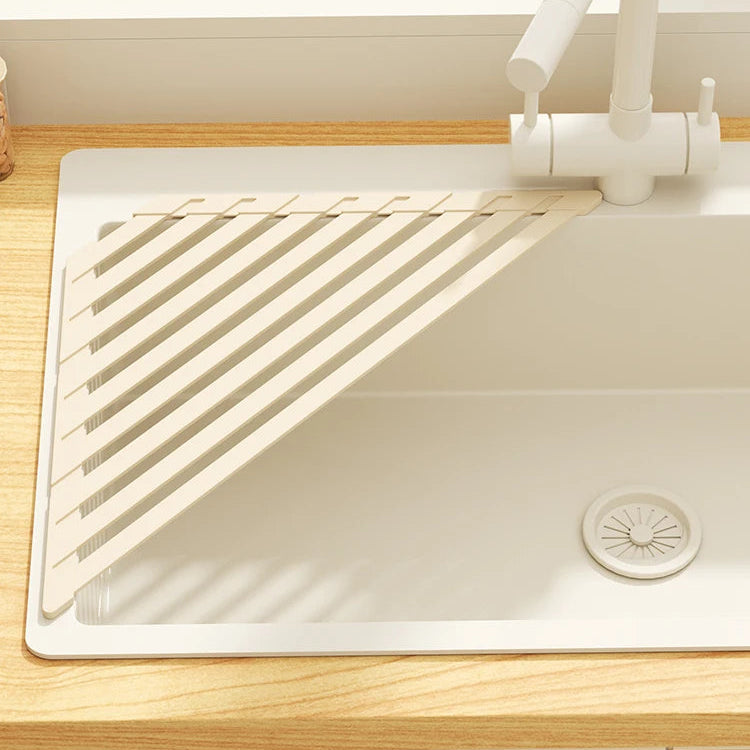 Versatile Foldable Drain Rack - Adjustable Kitchen Sink Organizer with Towel Bar 3