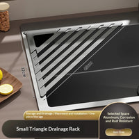 Versatile Foldable Drain Rack - Adjustable Kitchen Sink Organizer with Towel Bar 9