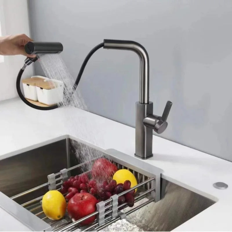 Versatile Kitchen Faucet - 4-Function Pullout Sprayer with Waterfall Design 2