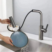 Versatile Kitchen Faucet - 4-Function Pullout Sprayer with Waterfall Design 3