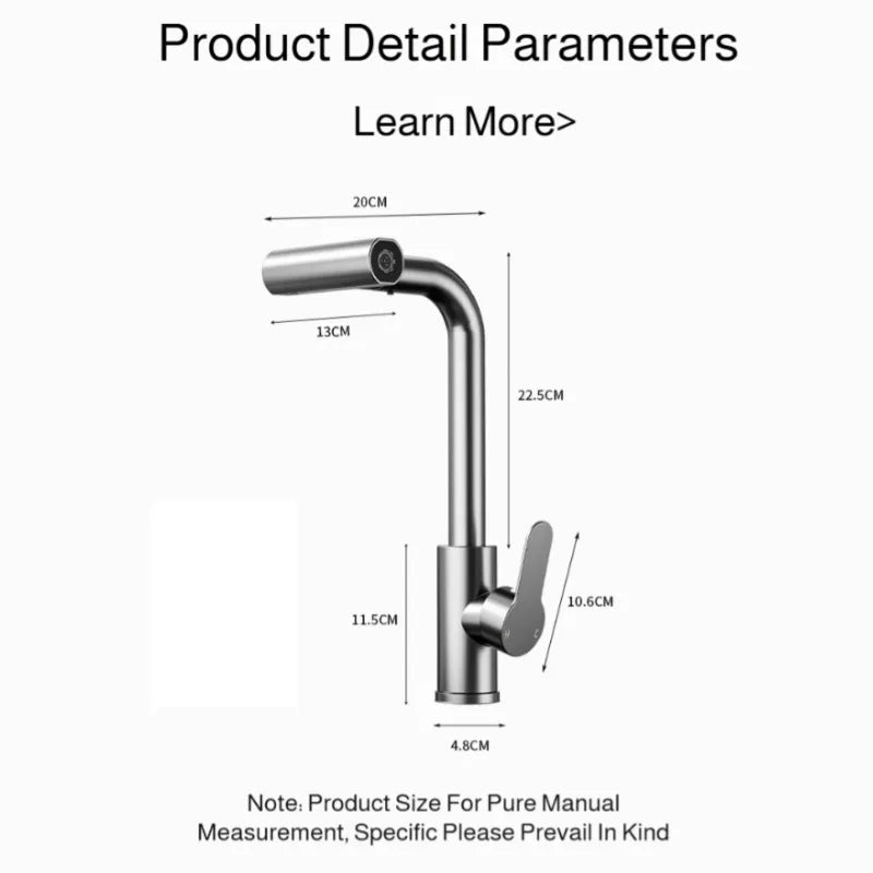 Versatile Kitchen Faucet - 4-Function Pullout Sprayer with Waterfall Design 5