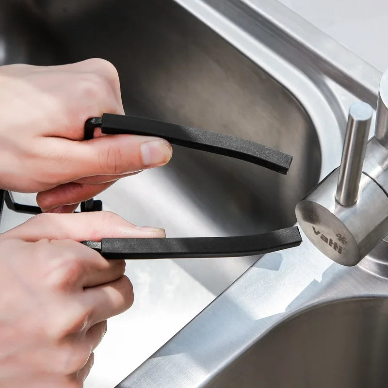 Versatile Kitchen Organizer - Sink Sponge Holder & Dish Cloth Rack in Durable Silicone and Iron 1