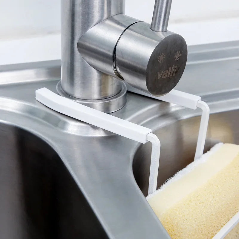 Versatile Kitchen Organizer - Sink Sponge Holder & Dish Cloth Rack in Durable Silicone and Iron 3