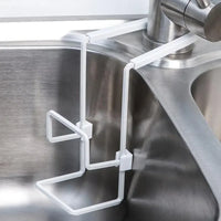 Versatile Kitchen Organizer - Sink Sponge Holder & Dish Cloth Rack in Durable Silicone and Iron 4