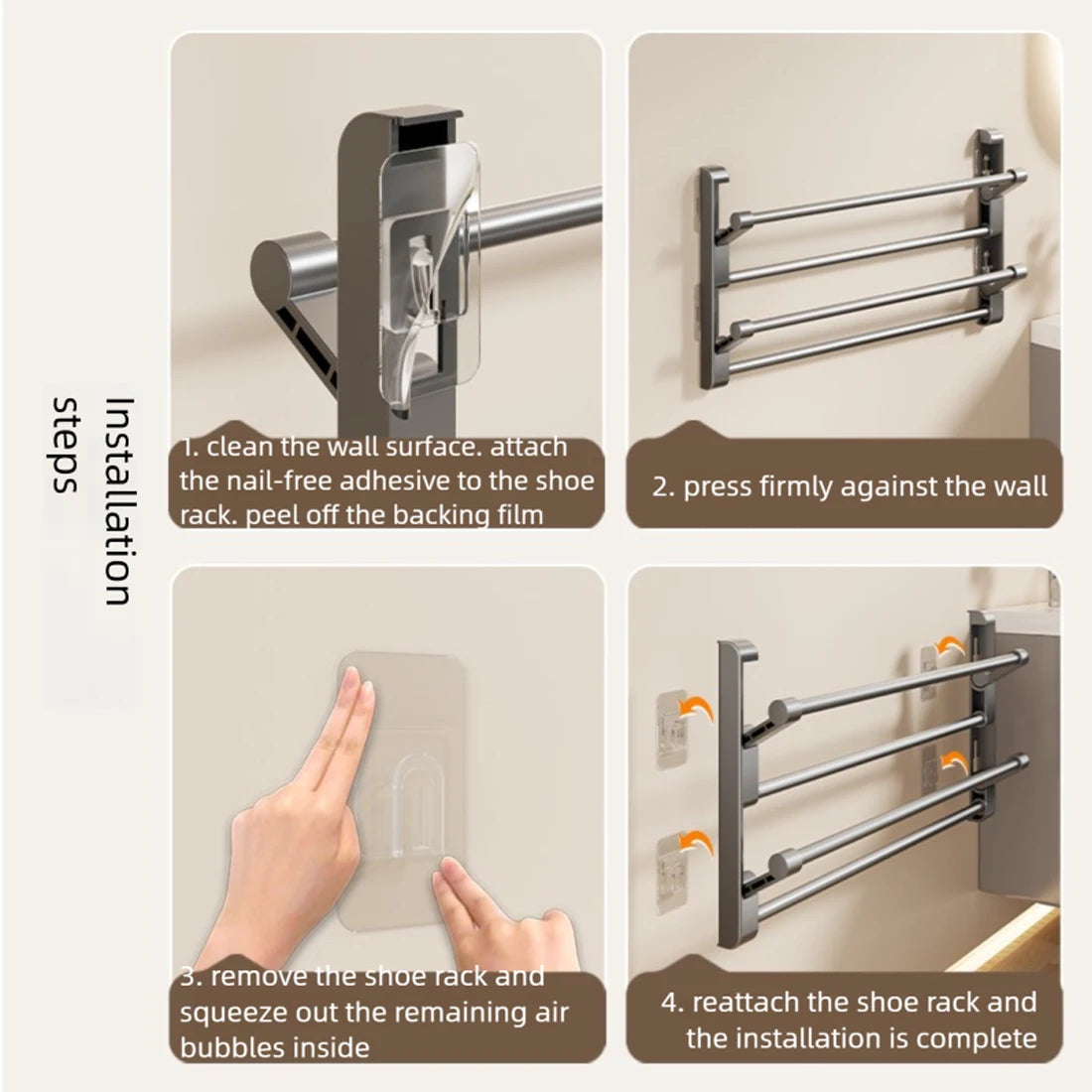 Versatile Wall-Mounted Shoe Rack & Slipper Holder for Efficient Storage 3