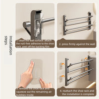 Versatile Wall-Mounted Shoe Rack & Slipper Holder for Efficient Storage 3
