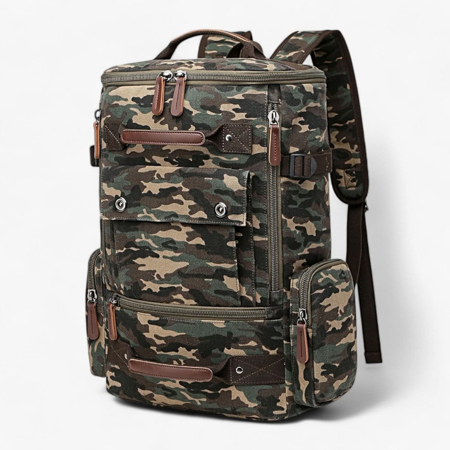 VintageCanvas - Spacious Travel Backpack with Laptop Compartment for Daily Use 11