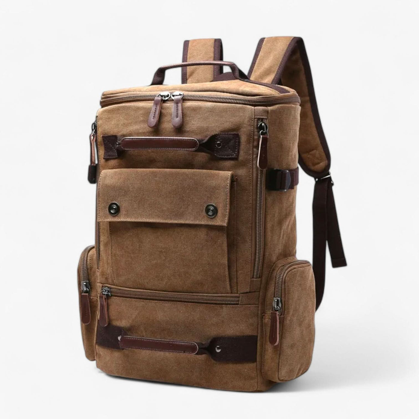 VintageCanvas - Spacious Travel Backpack with Laptop Compartment for Daily Use 12