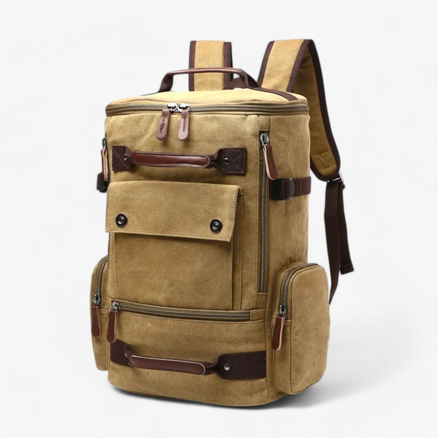 VintageCanvas - Spacious Travel Backpack with Laptop Compartment for Daily Use 13