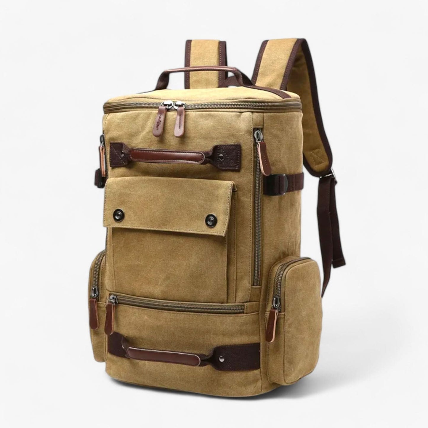 VintageCanvas - Spacious Travel Backpack with Laptop Compartment for Daily Use 13