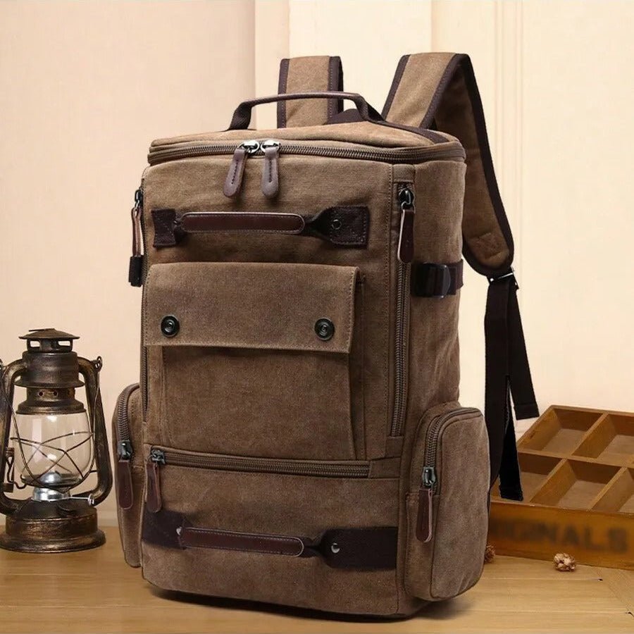VintageCanvas - Spacious Travel Backpack with Laptop Compartment for Daily Use 2
