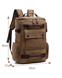 VintageCanvas - Spacious Travel Backpack with Laptop Compartment for Daily Use 6