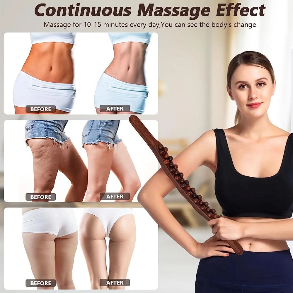 WOOLEASE – Gua Sha Massage Stick made of Natural Wood 2