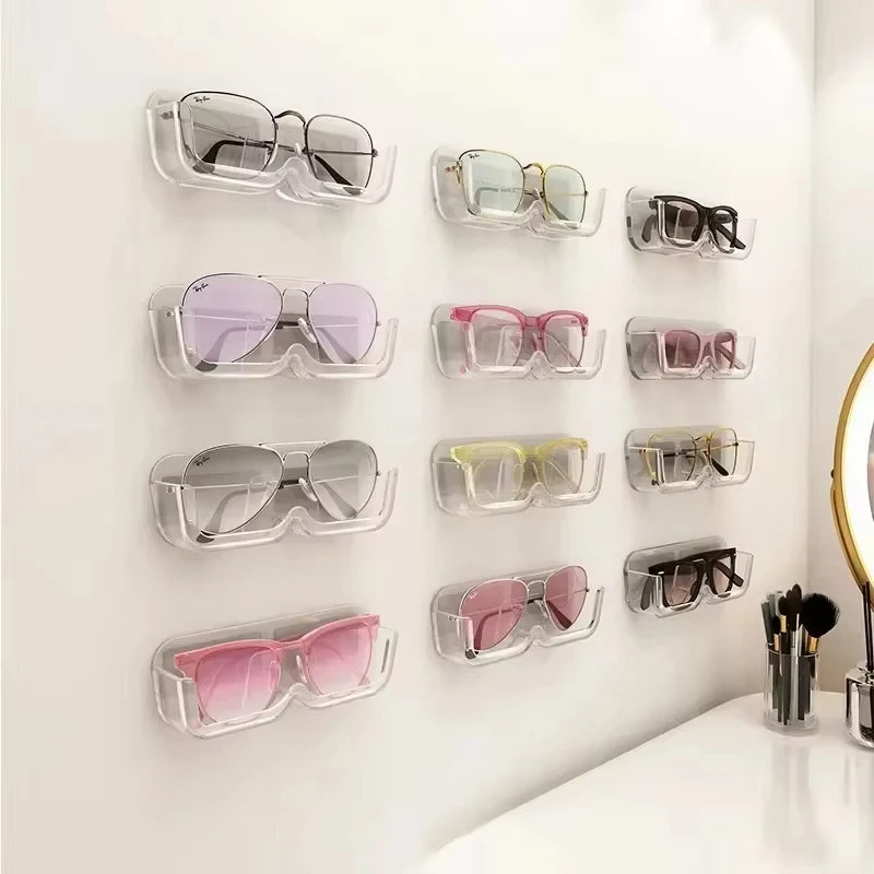 Wall-Mounted Glasses Organizer - Stylish Eyeglass Holder with No-Drill Installation 1