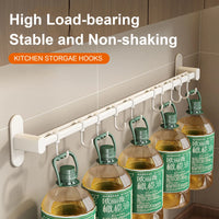 Wall Mounted Kitchen Hook Rack - No-Punch Installation for Utensil Storage 2