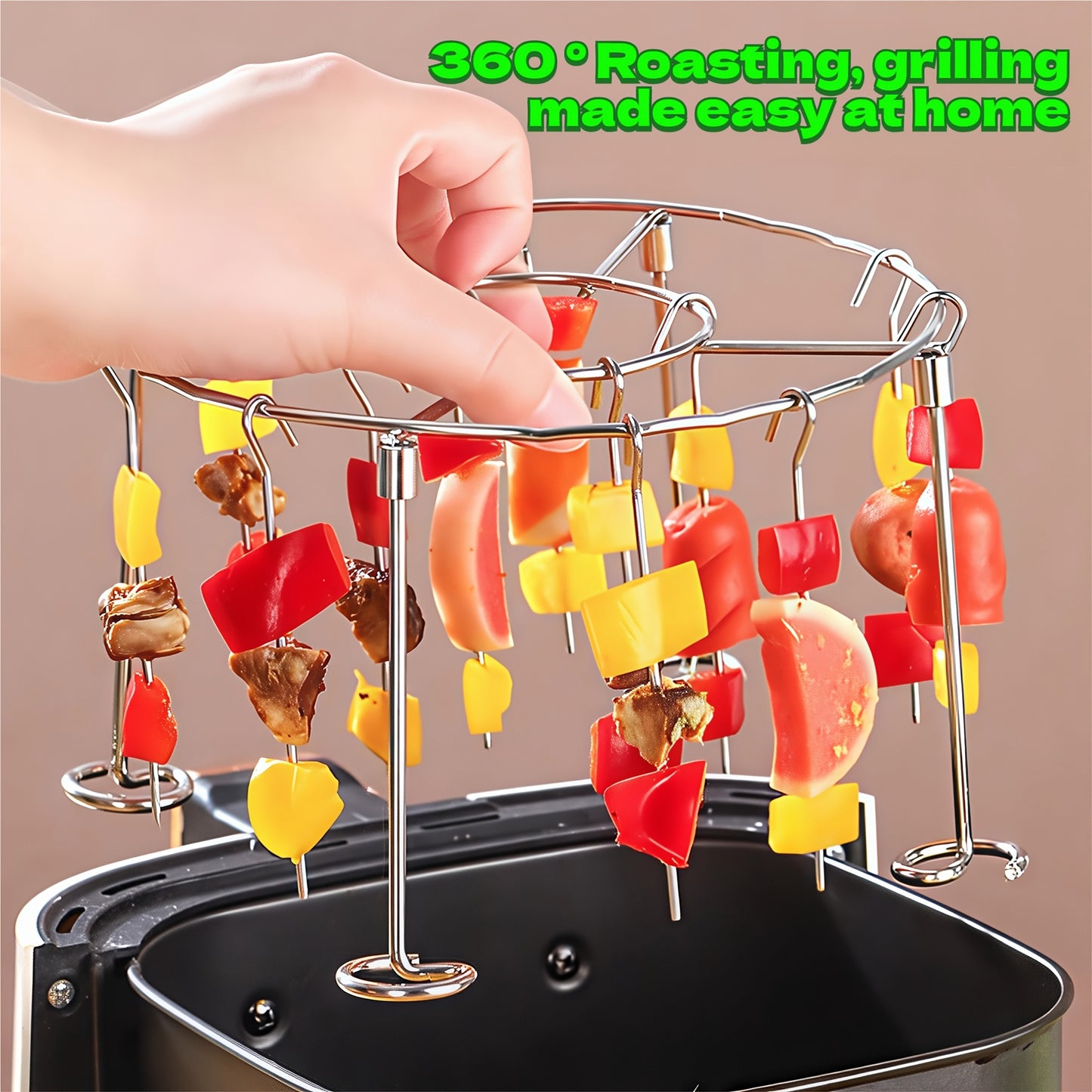 GRILLTOWER – Support vertical pour brochettes en acier inoxydable