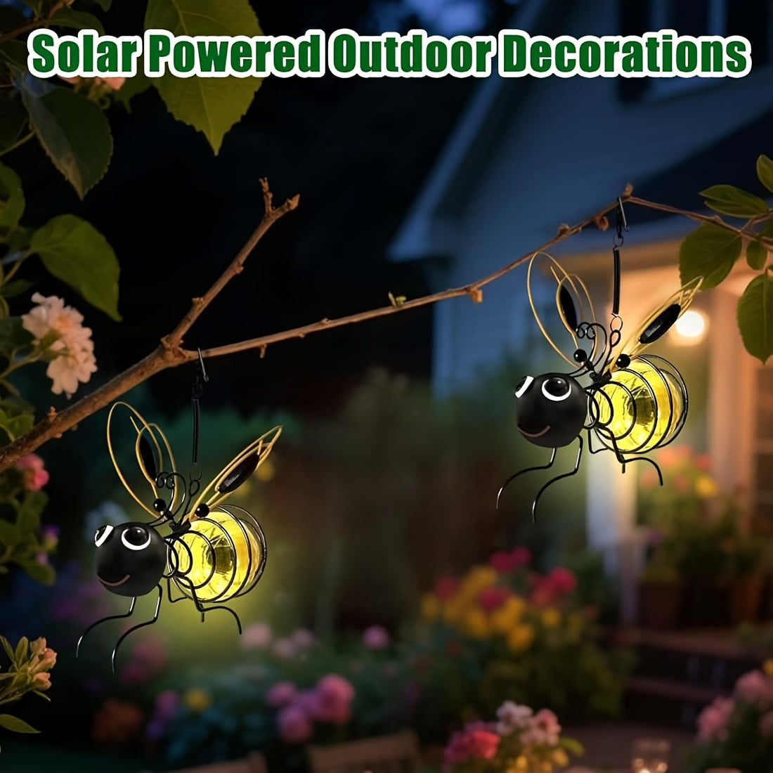 Beevanna - Hanging Solar Bee Garden Light