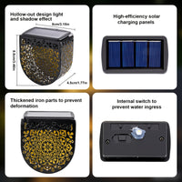 MiraLux - Solar HollowGlow Outdoor Fence Lights 4-Pack