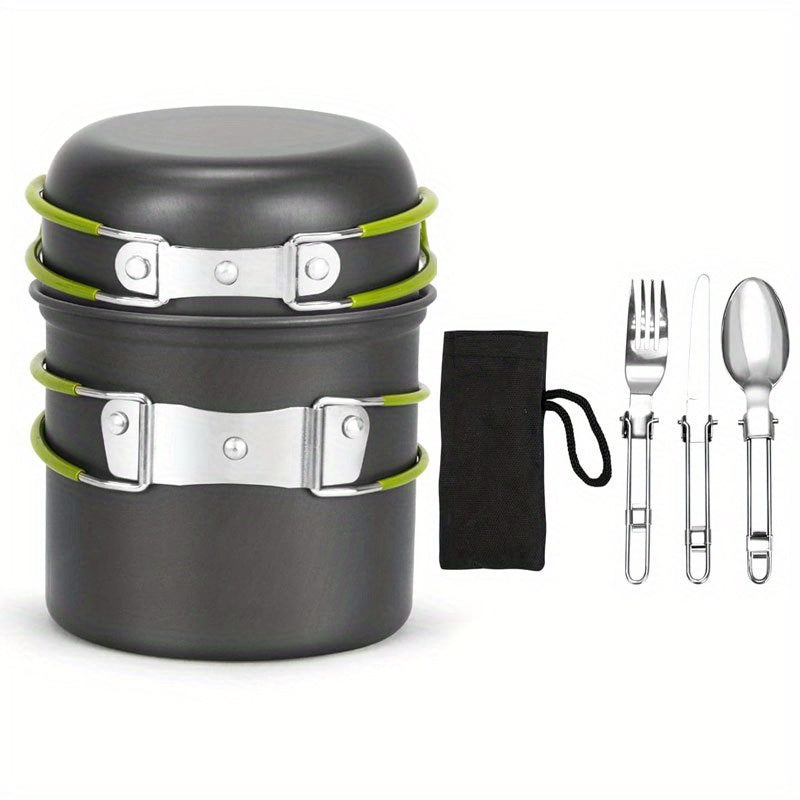 HIKEFLOW – Backpacking Cookware Kit with Fork & Spoon