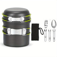 HIKEFLOW – Backpacking Cookware Kit with Fork & Spoon
