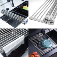 ROLLSINK – Égouttoir à vaisselle en acier inoxydable enroulable