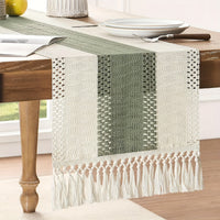 CasaLoom - Sage Green Macrame Table Runner