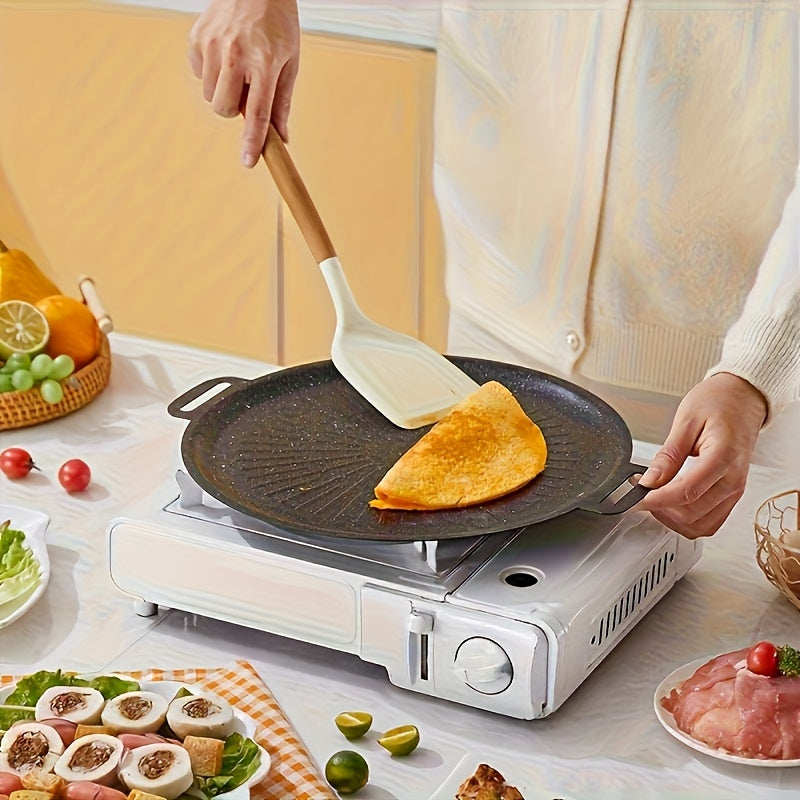 OUTDOORIX – Poêle à griller en fonte portable au design rustique