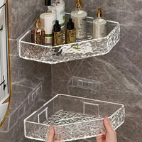 GLACIERA – Organisateur d’étagère de salle de bain design glacier d’angle