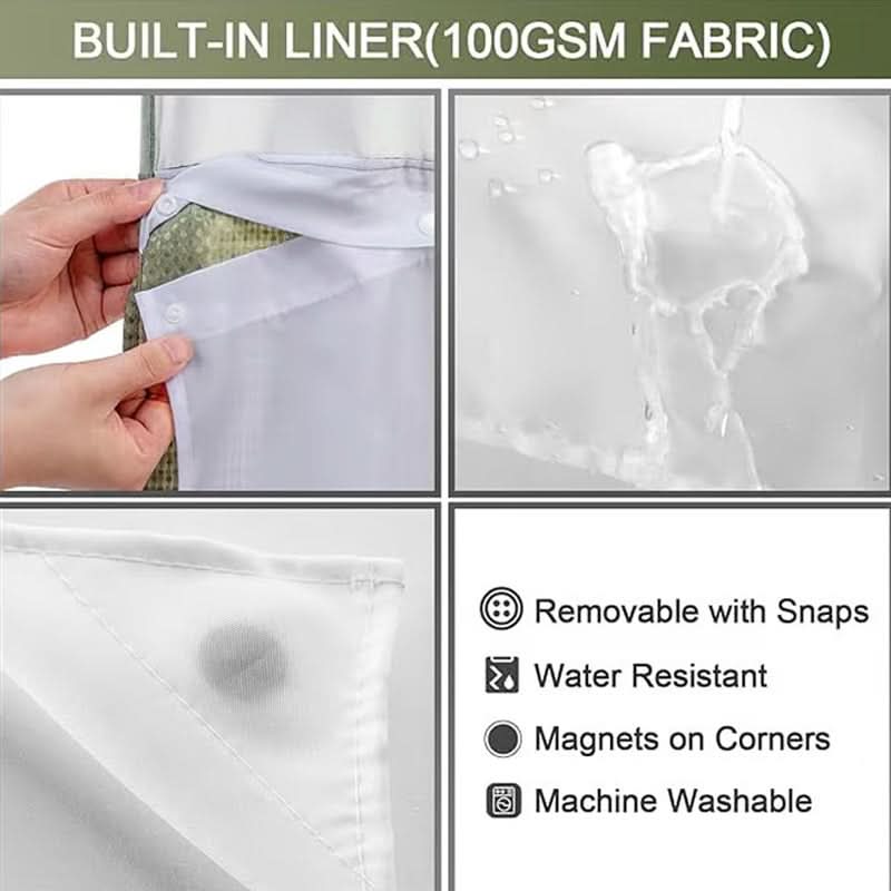 SPAELLE – Waffle Shower Curtain for Serene Bath Styling