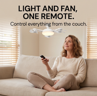 QUADAIR – LED-loftlampe med fire ventilatorer til komfort i hverdagen
