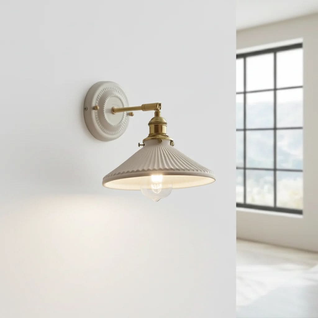 CERAPLEXORA – Applique da parete in ceramica plissettata per un arredamento elegante