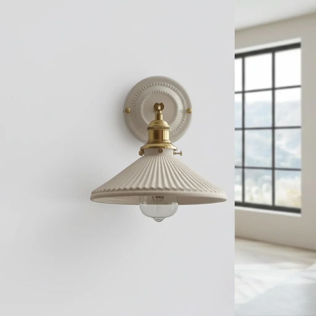 CERAPLEXORA – Applique da parete in ceramica plissettata per un arredamento elegante