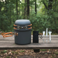 HIKEFLOW – Backpacking Cookware Kit with Fork & Spoon