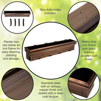 COPPERBLOOM – Outdoor Window Planter Box
