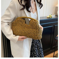 LUXEWEAVE – Sac à main en raphia tissé