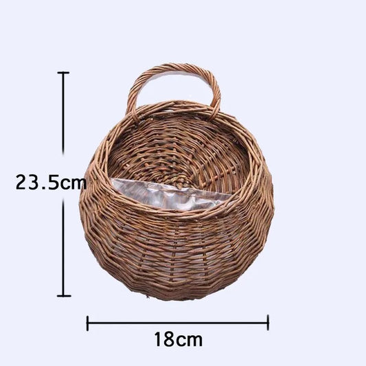 VINEHAVEN – Hanging Wicker Wall Planter Basket