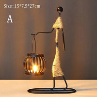 LUMIVIBE – Abstract Metal Candle Holder Sculpture