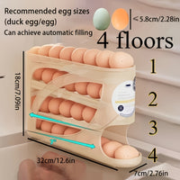 EGGROLLA – 4 Tier Rolling Egg Storage Organizer