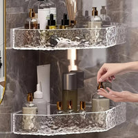 GLACIERA – Organisateur d’étagère de salle de bain design glacier d’angle