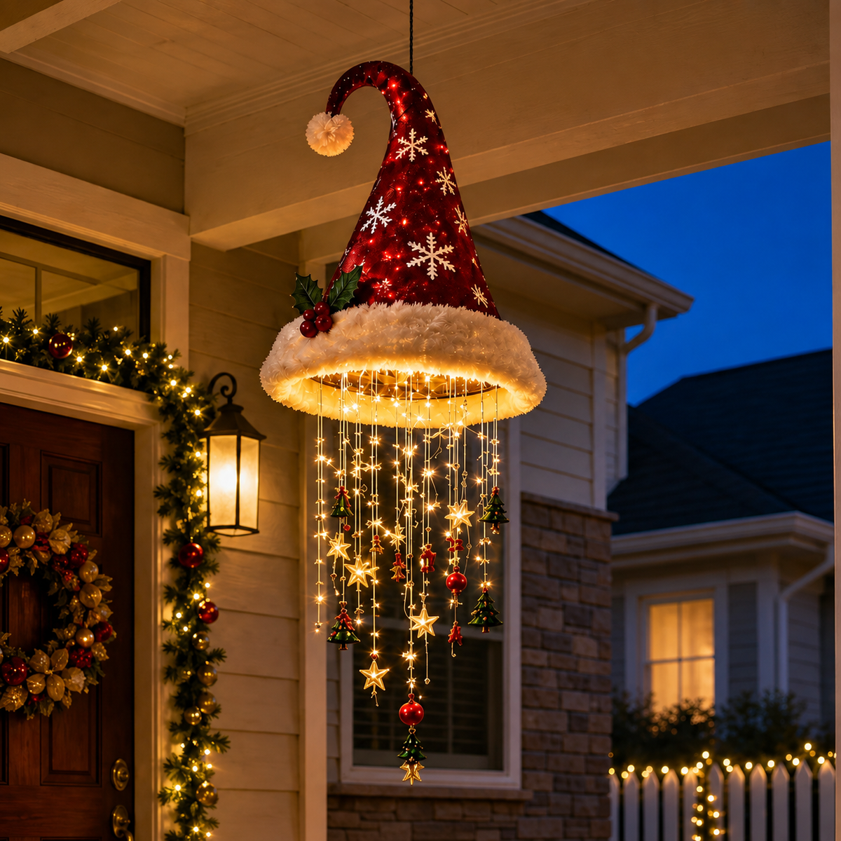 FESTICAPORA – Leuchtende Weihnachtsmannmütze als Dekoration für bezaubernde Weihnachtsdekorationen