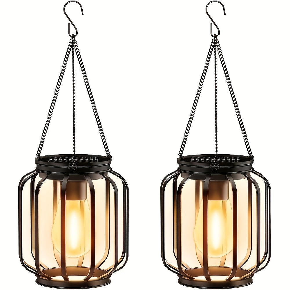 Lanterra - Solar Hanging Metal Outdoor Lantern