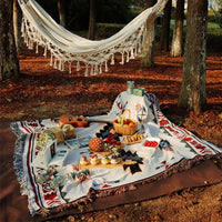 BohoLiving - Südwestlicher Jacquard-Picknickdecke