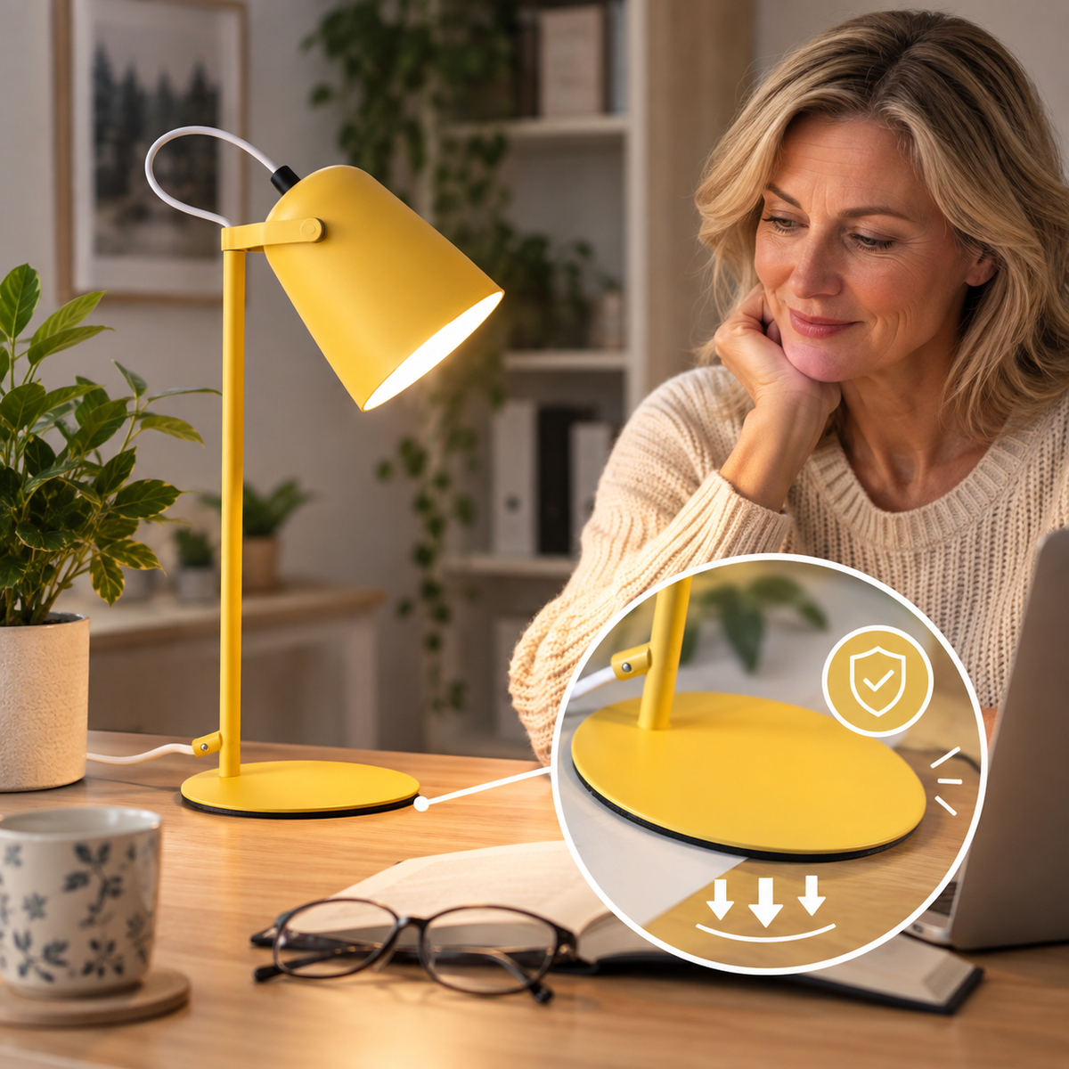 DESKFLARE – Verstellbare Schreibtischlampe für gerichtetes Alltagslicht