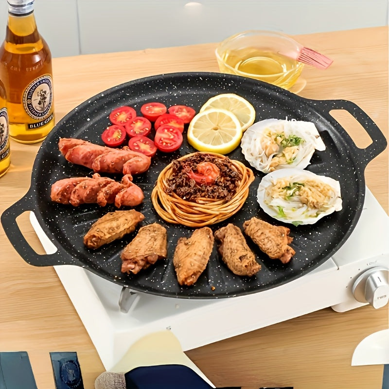OUTDOORIX – Poêle à griller en fonte portable au design rustique