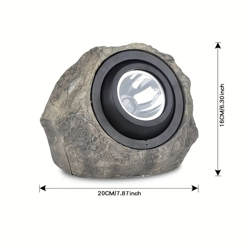 Stoneva - Solar simuliertes Felsen-Gartenlicht