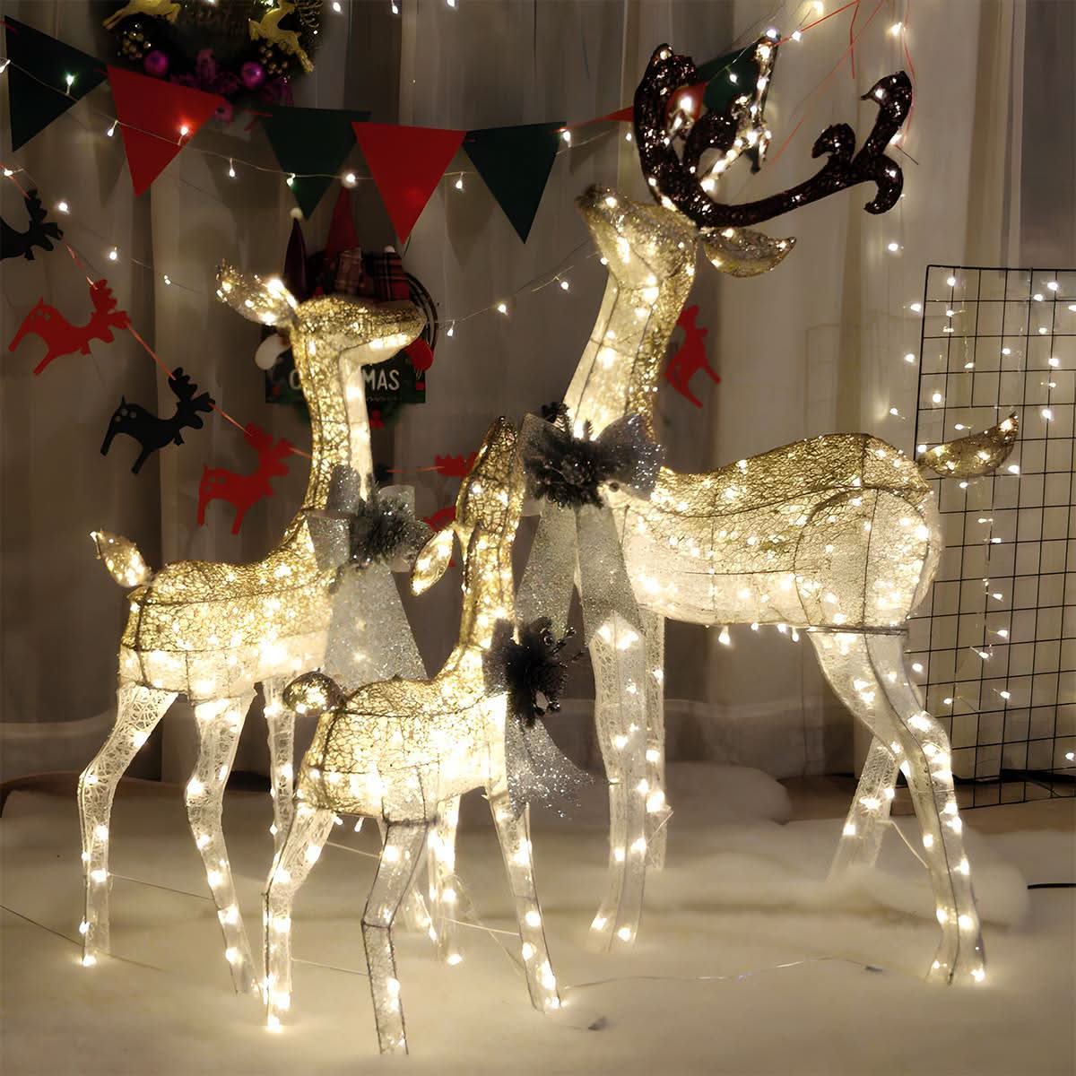 ELKLUME – Éclairage de renne de Noël pour une ambiance de fête élégante
